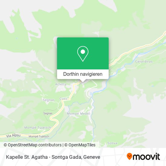 Kapelle St. Agatha - Sontga Gada Karte