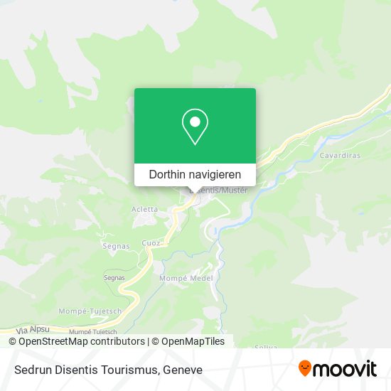 Sedrun Disentis Tourismus Karte
