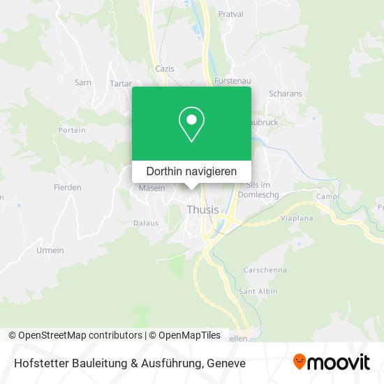 Hofstetter Bauleitung & Ausführung Karte
