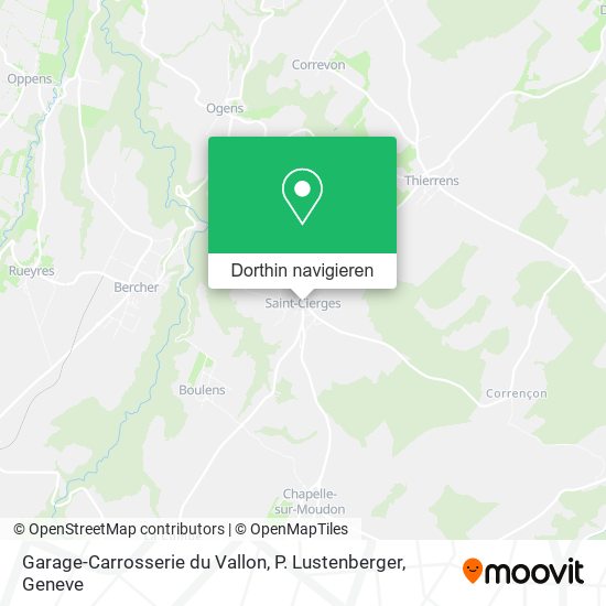 Garage-Carrosserie du Vallon, P. Lustenberger Karte