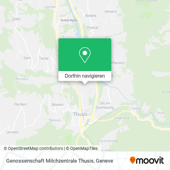 Genossenschaft Milchzentrale Thusis Karte