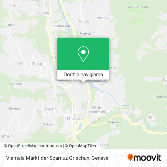 Viamala Markt der Scarnuz Grischun Karte