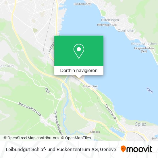 Leibundgut Schlaf- und Rückenzentrum AG Karte