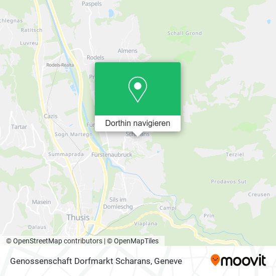 Genossenschaft Dorfmarkt Scharans Karte