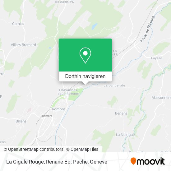 La Cigale Rouge, Renane Ép. Pache Karte