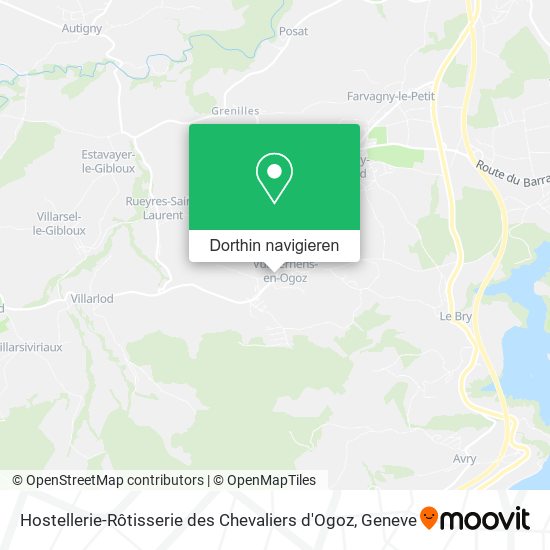 Hostellerie-Rôtisserie des Chevaliers d'Ogoz Karte