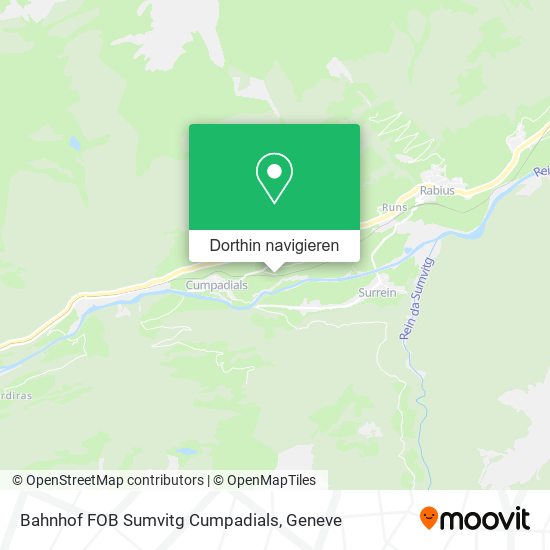 Bahnhof FOB Sumvitg Cumpadials Karte