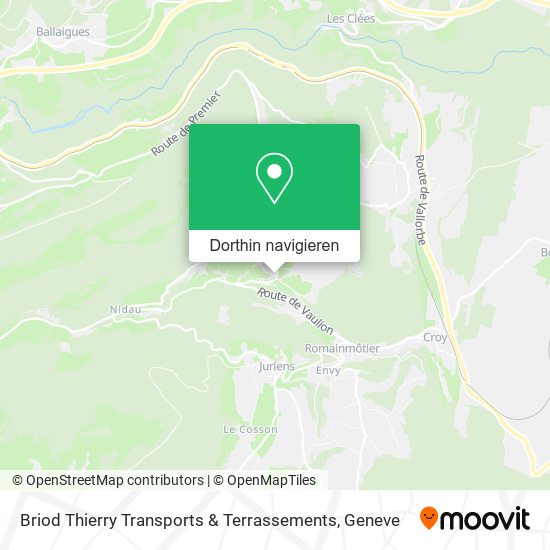 Briod Thierry Transports & Terrassements Karte