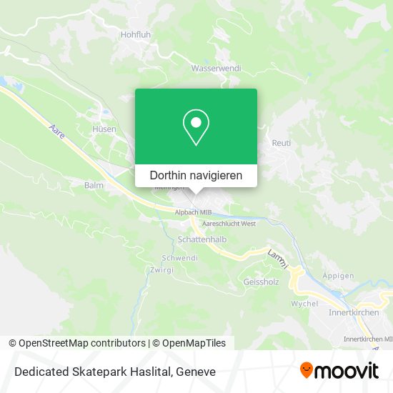 Dedicated Skatepark Haslital Karte