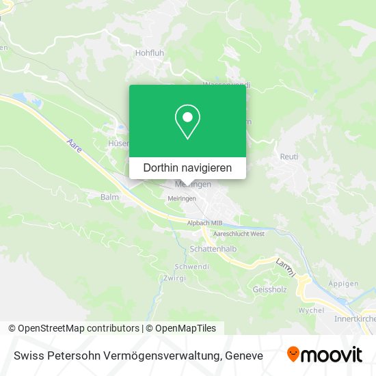 Swiss Petersohn Vermögensverwaltung Karte