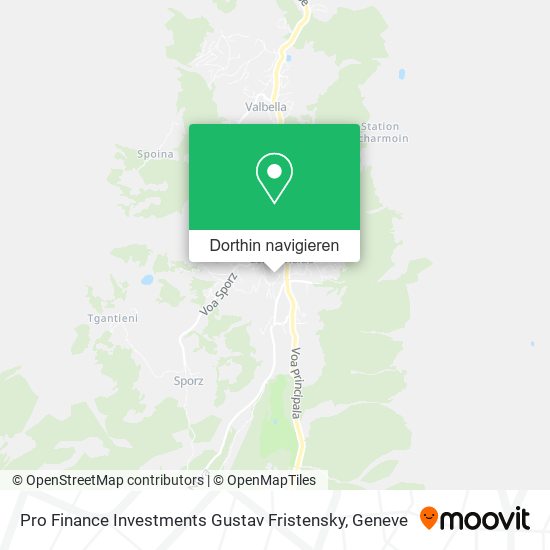 Pro Finance Investments Gustav Fristensky Karte