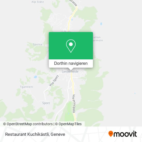 Restaurant Kuchikästli Karte