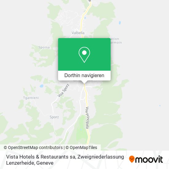Vista Hotels & Restaurants sa, Zweigniederlassung Lenzerheide Karte