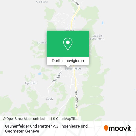 Grünenfelder und Partner AG, Ingenieure und Geometer Karte