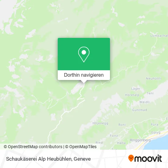 Schaukäserei Alp Heubühlen Karte