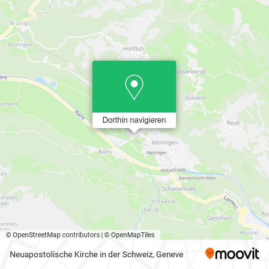 Neuapostolische Kirche in der Schweiz Karte