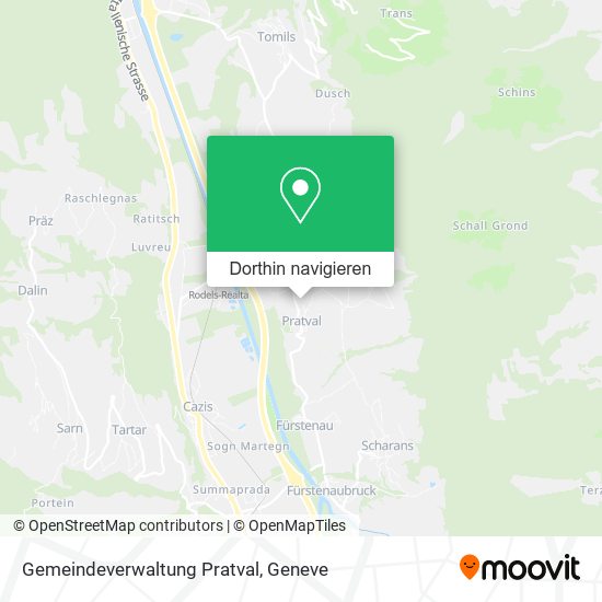 Gemeindeverwaltung Pratval Karte