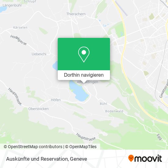 Auskünfte und Reservation Karte