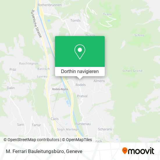 M. Ferrari Bauleitungsbüro Karte