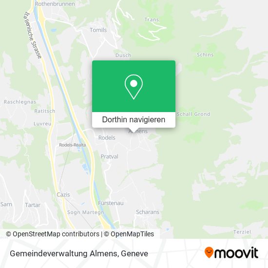Gemeindeverwaltung Almens Karte