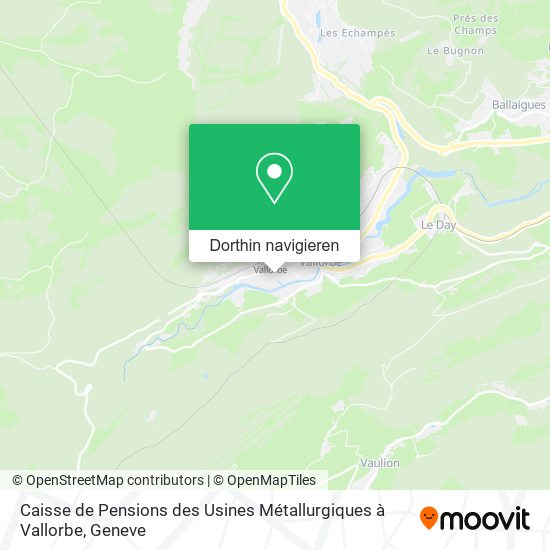 Caisse de Pensions des Usines Métallurgiques à Vallorbe Karte