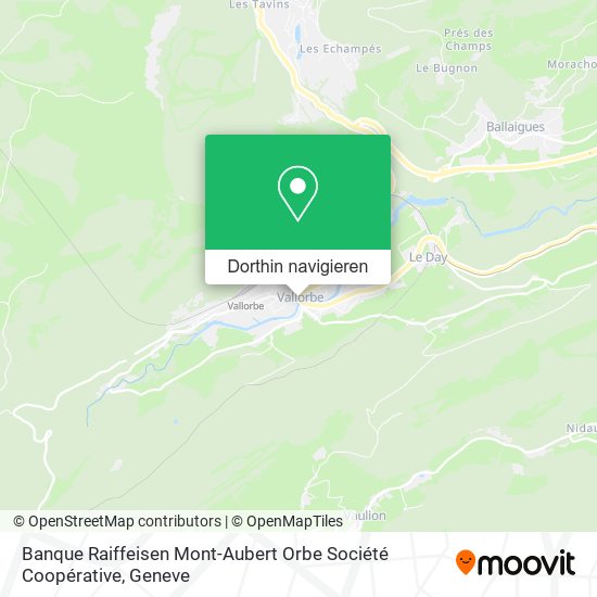 Banque Raiffeisen Mont-Aubert Orbe Société Coopérative Karte