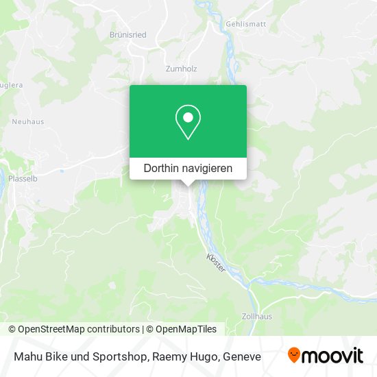Mahu Bike und Sportshop, Raemy Hugo Karte