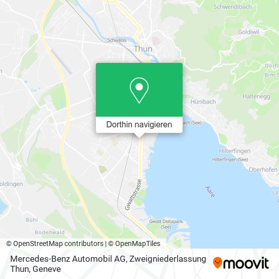 Mercedes-Benz Automobil AG, Zweigniederlassung Thun Karte