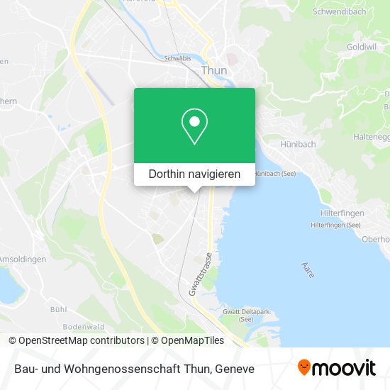 Bau- und Wohngenossenschaft Thun Karte