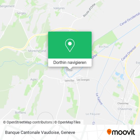 Banque Cantonale Vaudoise Karte