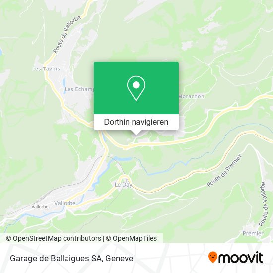 Garage de Ballaigues SA Karte