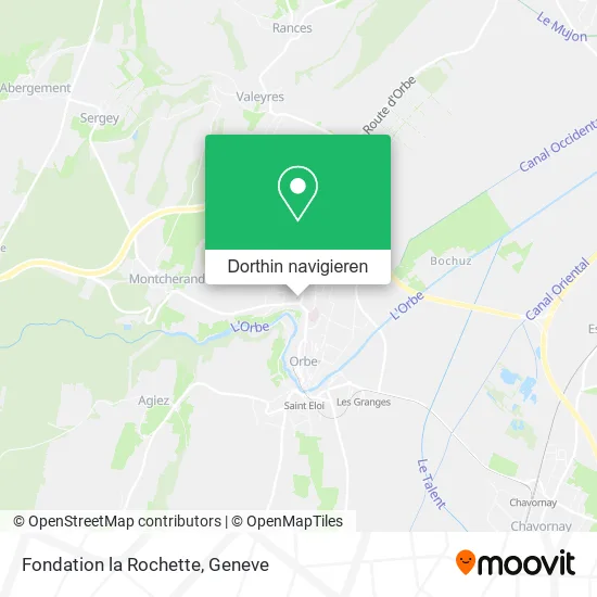 Fondation la Rochette Karte