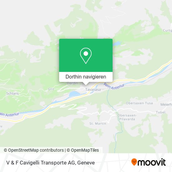 V & F Cavigelli Transporte AG Karte