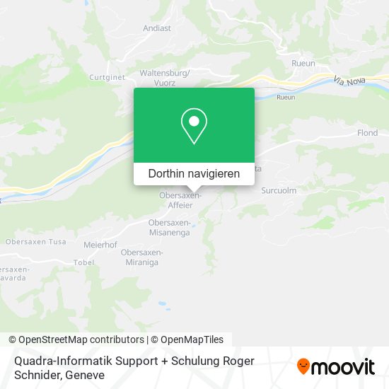 Quadra-Informatik Support + Schulung Roger Schnider Karte
