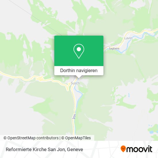 Reformierte Kirche San Jon Karte