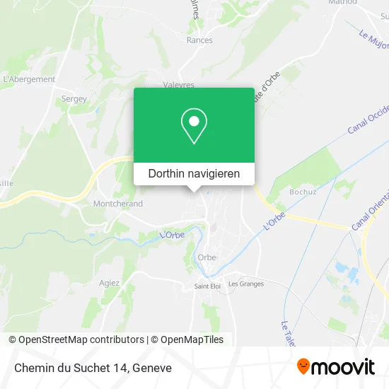 Chemin du Suchet 14 Karte