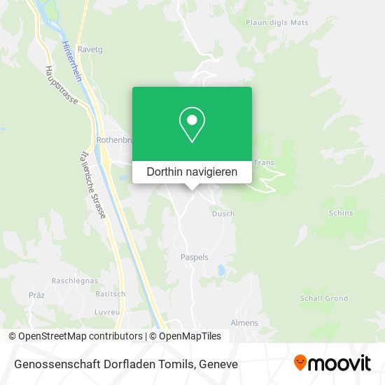 Genossenschaft Dorfladen Tomils Karte