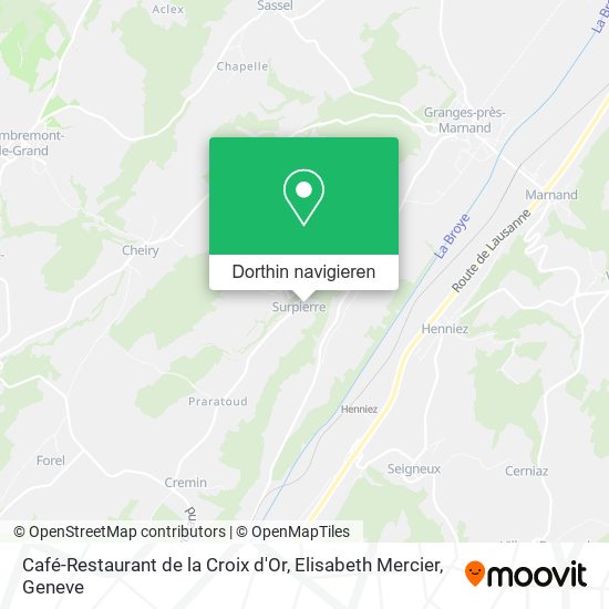 Café-Restaurant de la Croix d'Or, Elisabeth Mercier Karte