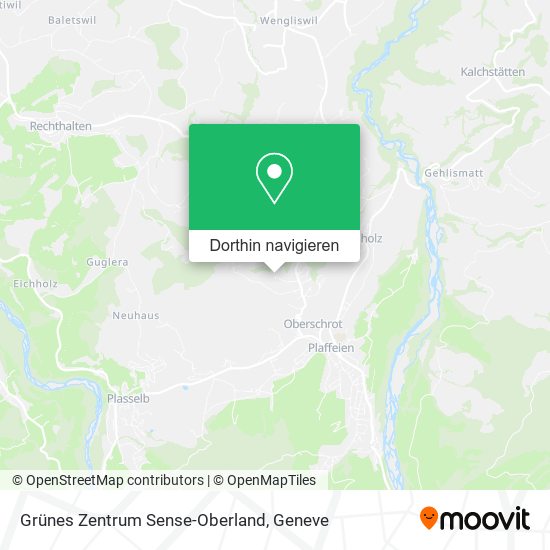 Grünes Zentrum Sense-Oberland Karte