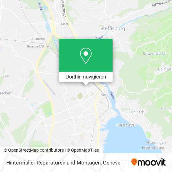 Hintermüller Reparaturen und Montagen Karte