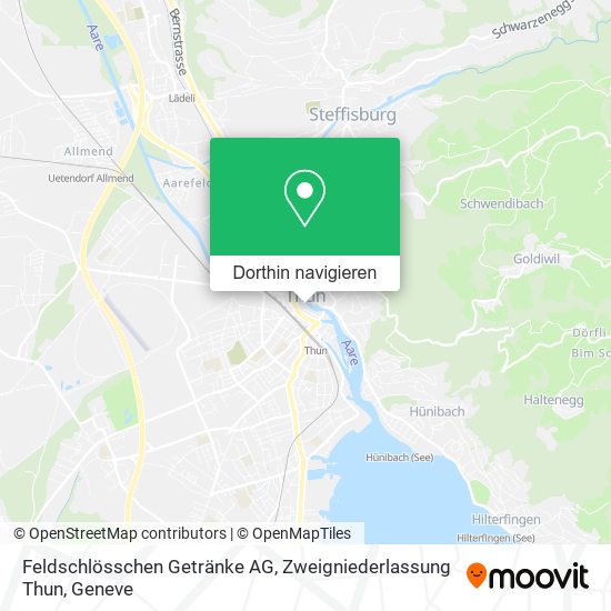 Feldschlösschen Getränke AG, Zweigniederlassung Thun Karte