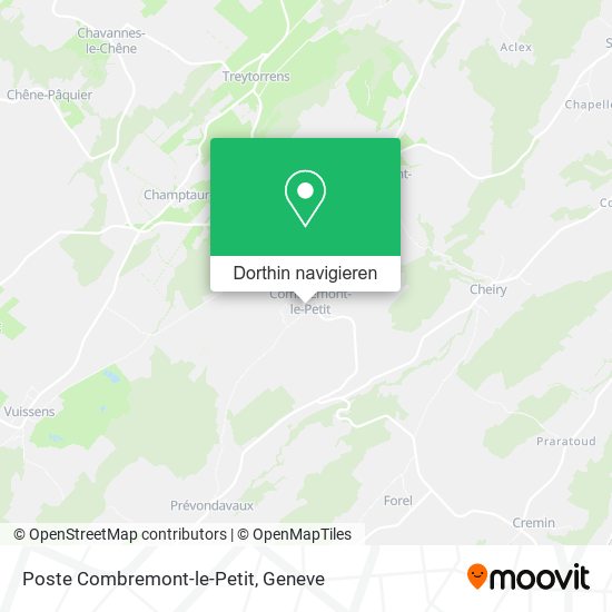 Poste Combremont-le-Petit Karte