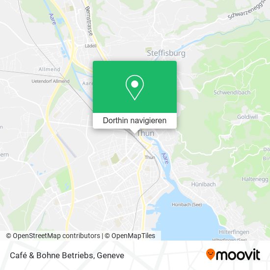 Café & Bohne Betriebs Karte