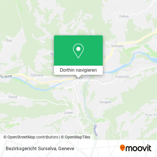 Bezirksgericht Surselva Karte