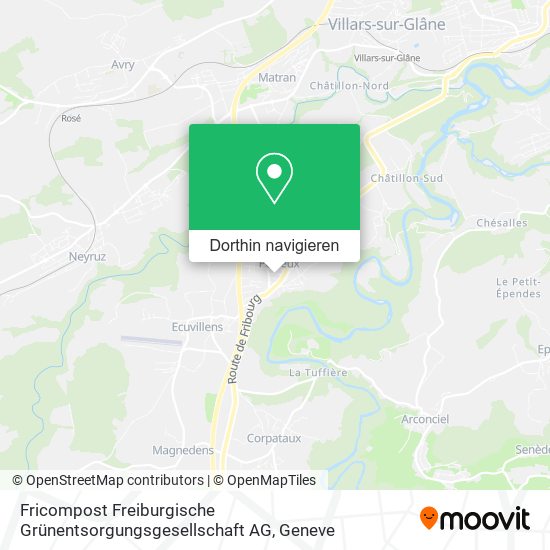 Fricompost Freiburgische Grünentsorgungsgesellschaft AG Karte