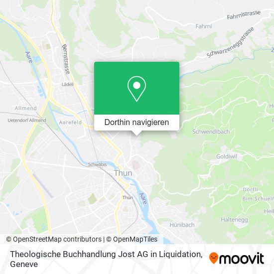 Theologische Buchhandlung Jost AG in Liquidation Karte