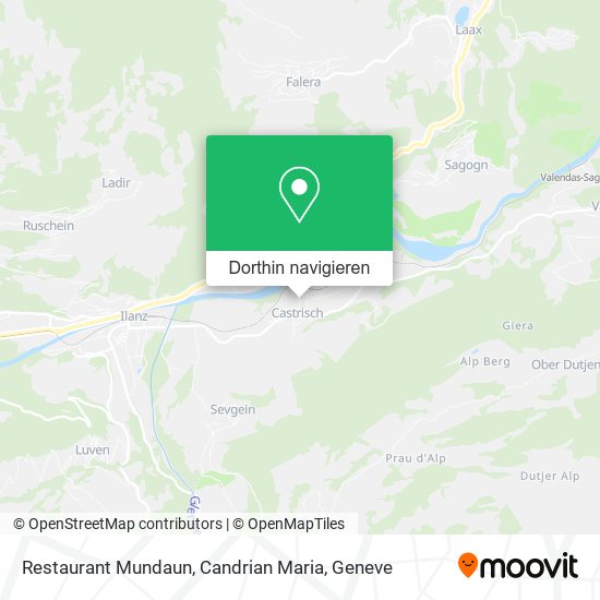Restaurant Mundaun, Candrian Maria Karte