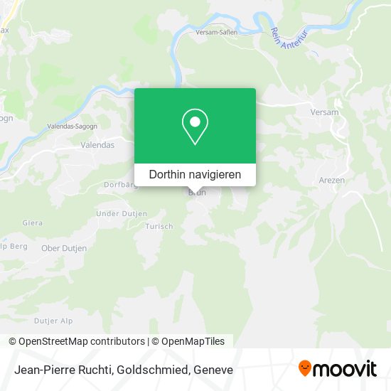 Jean-Pierre Ruchti, Goldschmied Karte