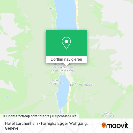 Hotel Lärchenhain - Famiglia Egger Wolfgang Karte