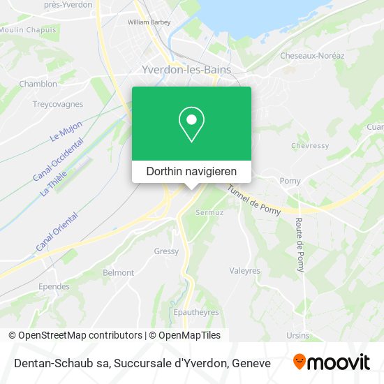 Dentan-Schaub sa, Succursale d'Yverdon Karte